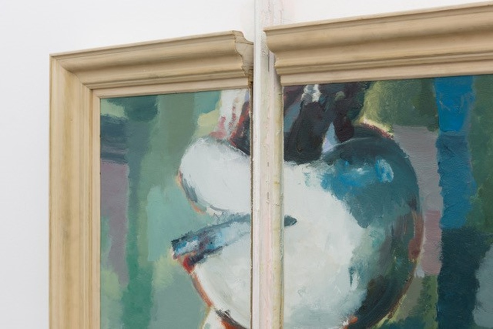 David Maljković, The Missing Master, 2023–2024, olje na platnu, vodni laser