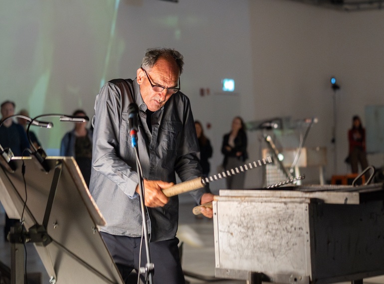 Damir Bartol Indoš & Tanja Vrvilo - The House of Extreme Music Theatre: Schachto-Culture: Clockspiderrainbewegen, PERFORMATIVA V., Cukrarna Gallery/MGML, 2025.