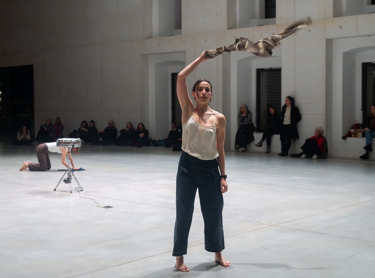 Kristina Aleksova & Anita Wach: Kristina Aleksova & Anita Wach: A Moment When Everything Stops, PERFORMATIVA IV., Cukrarna Gallery/MGML, 2025.