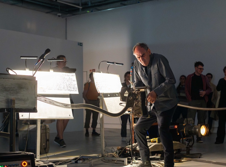 Damir Bartol Indoš & Tanja Vrvilo - The House of Extreme Music Theatre: Schachto-Culture: Clockspiderrainbewegen, PERFORMATIVA V., Cukrarna Gallery/MGML, 2025.