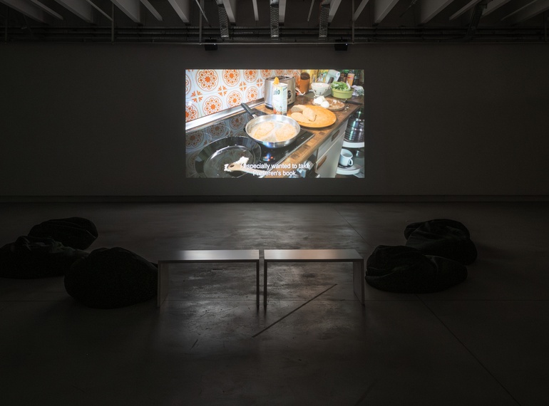 Nika Autor: Ecologies of Solidarity – Newsreels of Tomorrow (»Newsreel 80 – Metka, Meki«), Exhibition at Cukrarna Gallery (MGML, SLO), 2024.