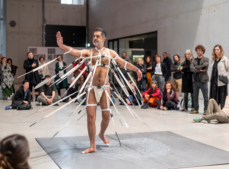 Ali Moini: My Paradoxical Knives, PERFORMATIVA V., Cukrarna Gallery/MGML, 2025.