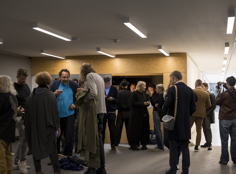 Opening of "Grey Area" at the Indigo Festival 2024 in the mezzanine of Cukrarna Gallery (MGML/SLO), 2 October 2024.