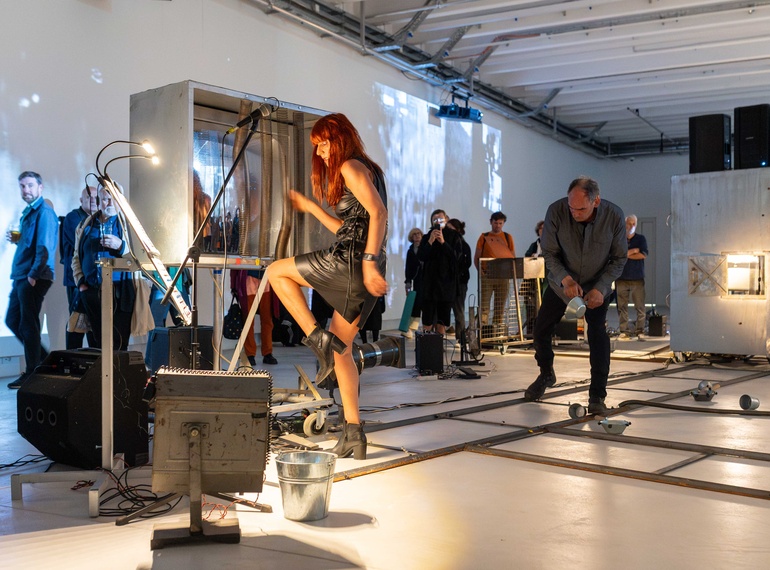 Damir Bartol Indoš & Tanja Vrvilo - The House of Extreme Music Theatre: Schachto-Culture: Clockspiderrainbewegen, PERFORMATIVA V., Cukrarna Gallery/MGML, 2025.