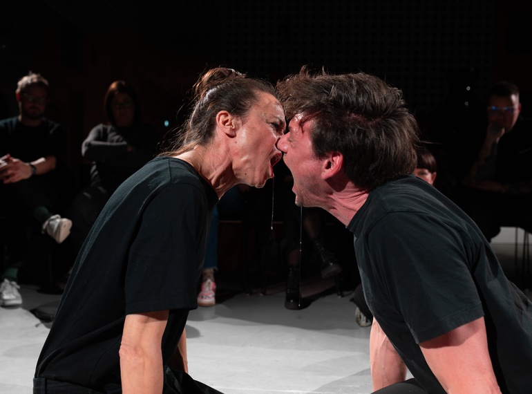 Primož Bezjak & Katarina Stegnar: "AAA-AAA (1978/2026)", program reperformansov ART VITAL – 12 let tandema Ulay / Marina Abramović, Cukrarna / MGML, 8. 3.2026