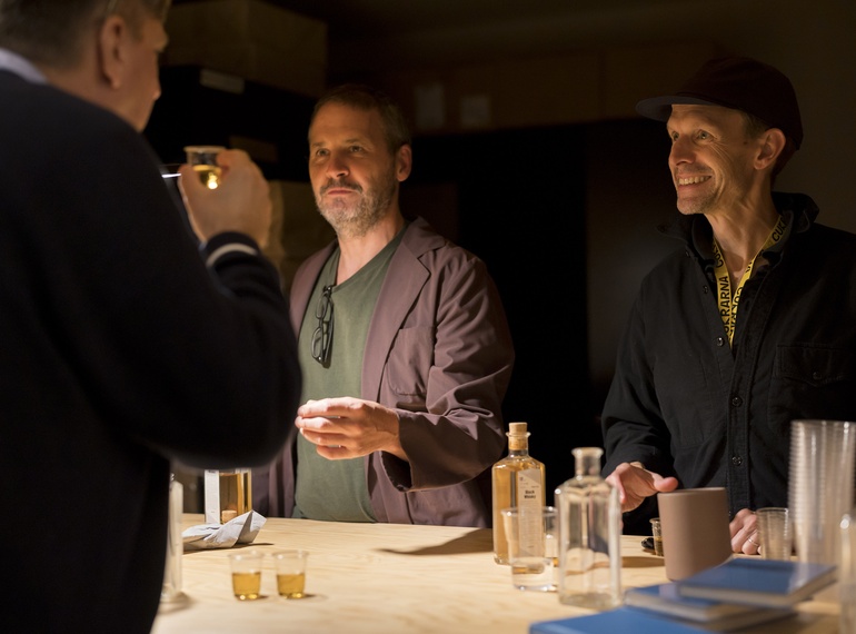 Opening of "Grey Area" at the Indigo Festival 2024 in the mezzanine of Cukrarna Gallery (MGML/SLO), 2 October 2024.