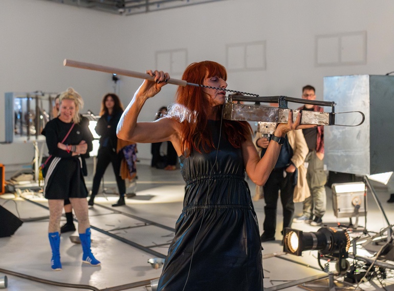 Damir Bartol Indoš & Tanja Vrvilo - The House of Extreme Music Theatre: Schachto-Culture: Clockspiderrainbewegen, PERFORMATIVA V., Cukrarna Gallery/MGML, 2025.