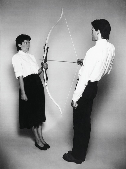 Ulay / Marina Abramović: "Rest Energy", performance for video (4 minutes). ROSC' 80, Dublin 1980.