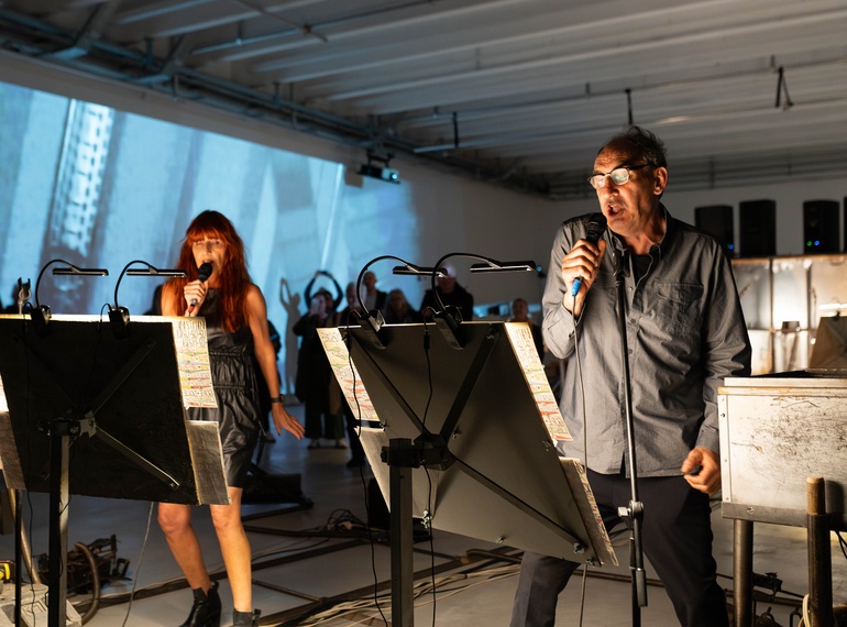 Damir Bartol Indoš & Tanja Vrvilo - The House of Extreme Music Theatre: Schachto-Culture: Clockspiderrainbewegen, PERFORMATIVA V., Cukrarna Gallery/MGML, 2025.