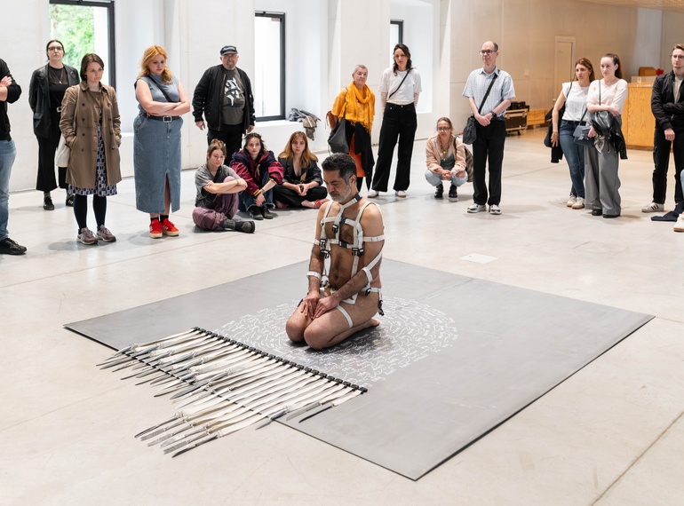 Ali Moini: My Paradoxical Knives, PERFORMATIVA V., Cukrarna Gallery/MGML, 2025.