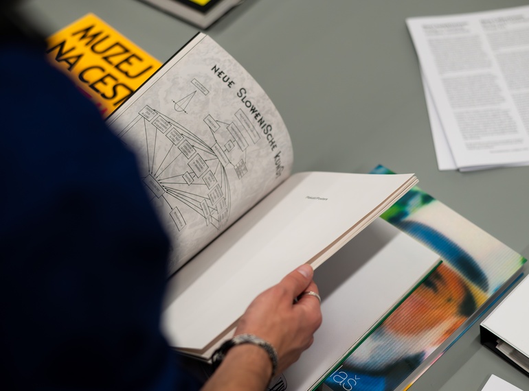 New Collectivism – Books and Catalogues of Visual Art, accompanying programme of the Grey Area project (Cukrarna Gallery/MGML, Slovenia), opening, 22 October 2025.