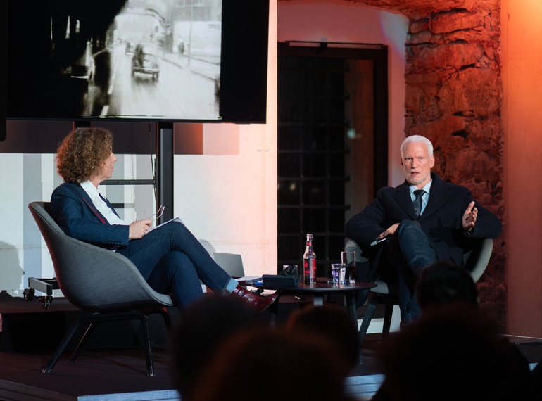 Klaus Biesenbach in conversation with Alenka Gregorič at Cukrarna Gallery, accompanying programme of the exhibition “ART VITAL – 12 Years of the Ulay / Marina Abramović" (MGML, Slovenia), 11. 3. 2026.