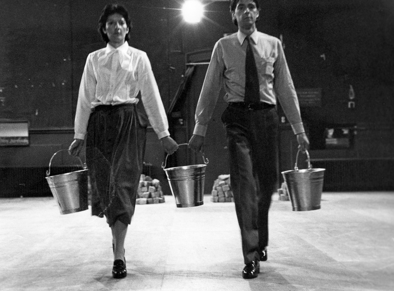 Ulay/ Marina Abramović. "Work Relation", performance (2 Hours). Arnhem Festival Theater aan de Rijn, The Netherlands, 1978.